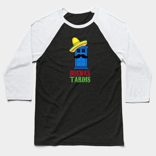 Buenas Tardis Baseball T-Shirt by Noerhalimah